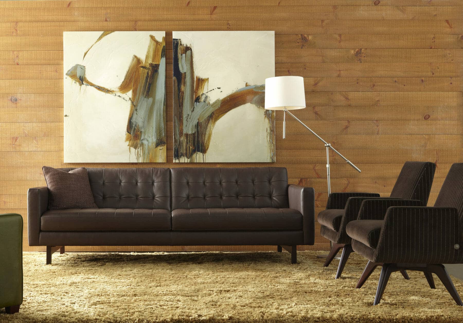 parker collection leather sofa