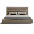 modern green upholstered bed with dark sheets from SFD