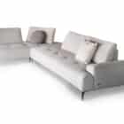 white L-shaped leather sofa from SFD