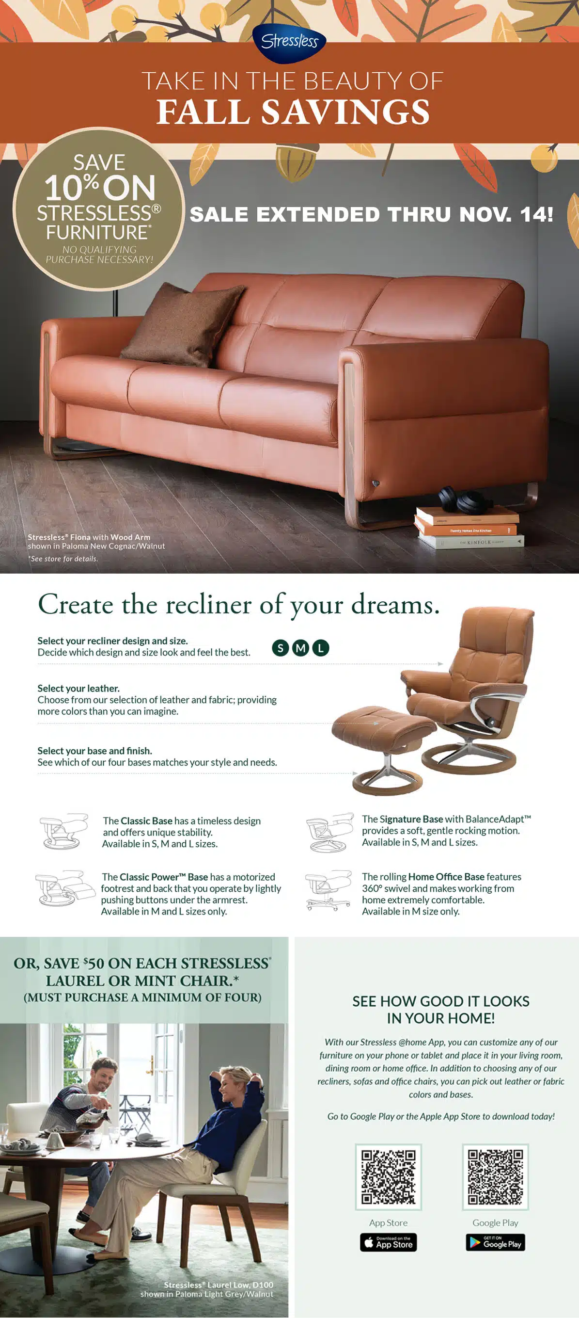 Stressless fall savings flyer