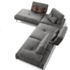 grey leather sectional